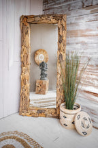 Grand miroir bois flotté