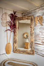 Grand miroir bois flotté