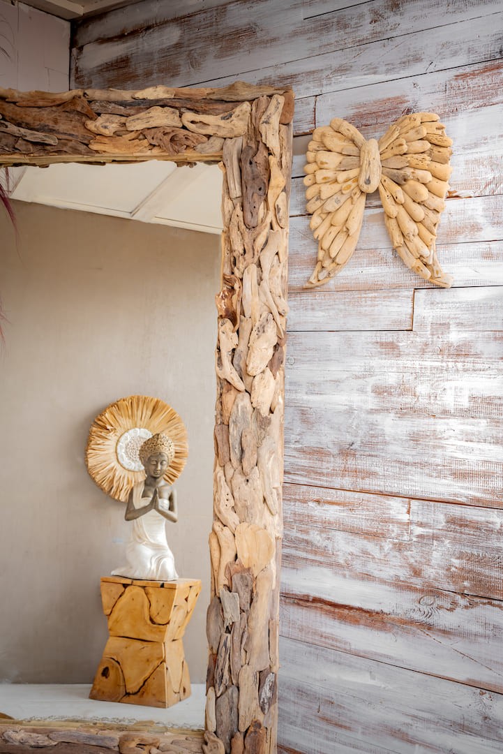 Grand miroir bois flotté