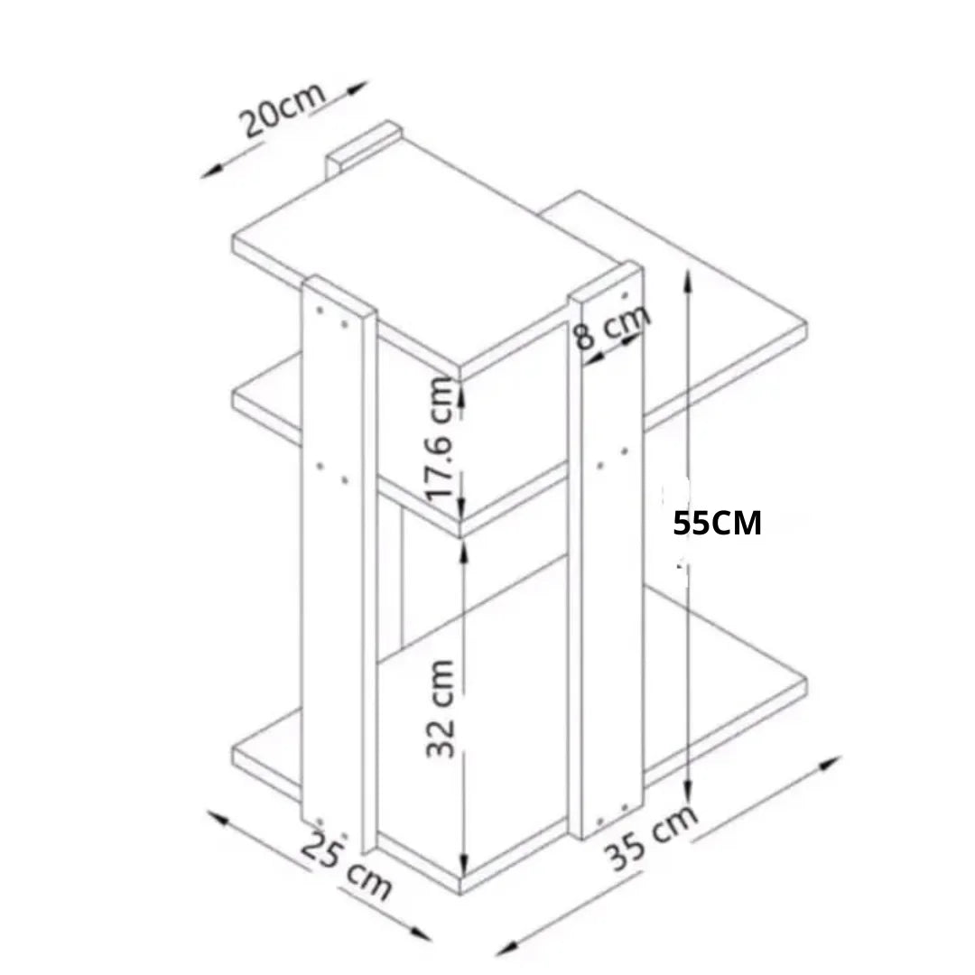Table d’appoint moderne à 3 niveaux