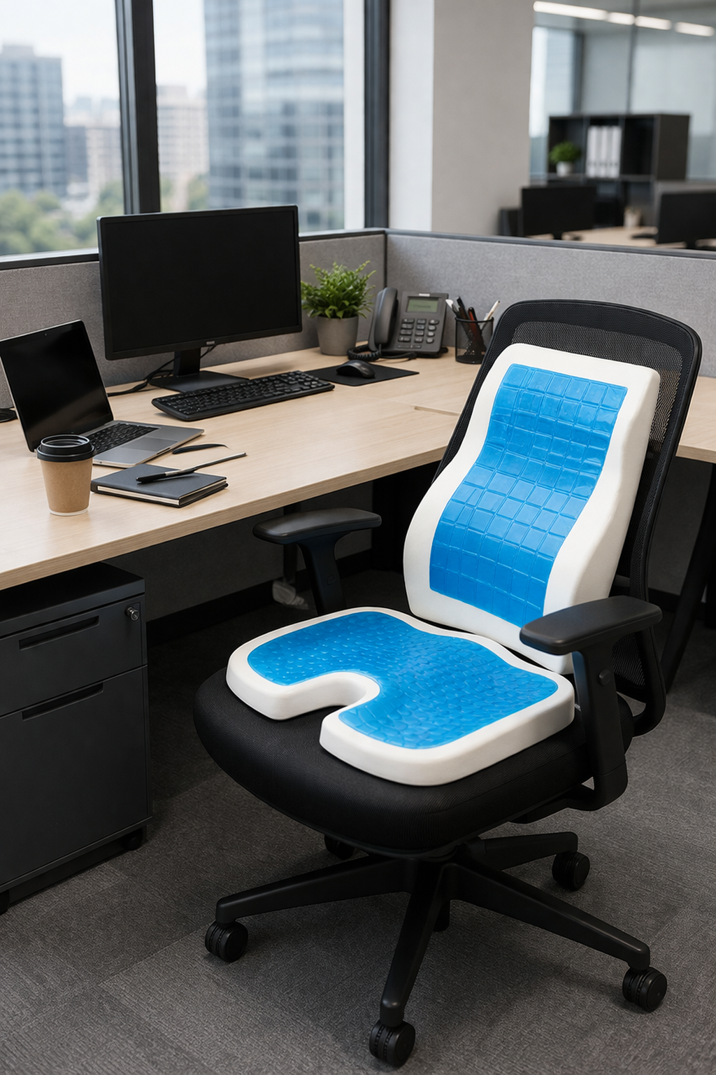 Coussin Ergonomique en Gel – Confort & Soutien du Dos