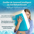 Oreiller à mémoire de forme avec une couche de gel rafraîchissant