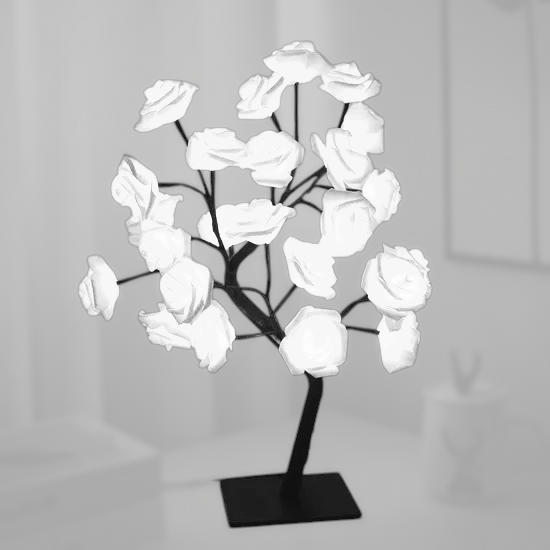 Lampe de Table Arbre Fleur de Rose 24 LED