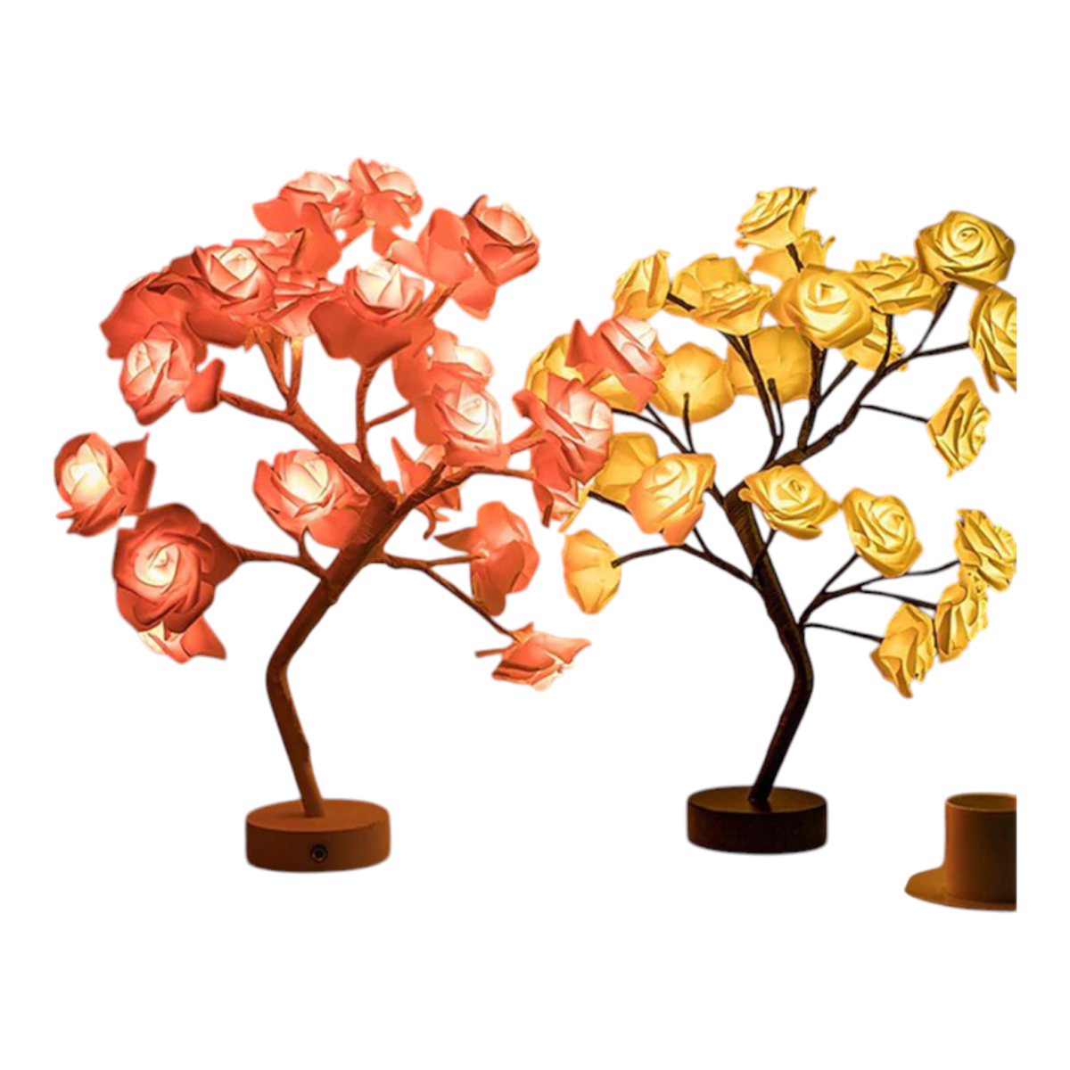Lampe de Table Arbre Fleur de Rose 24 LED