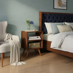 Table de Chevet avec 2 Tablettes