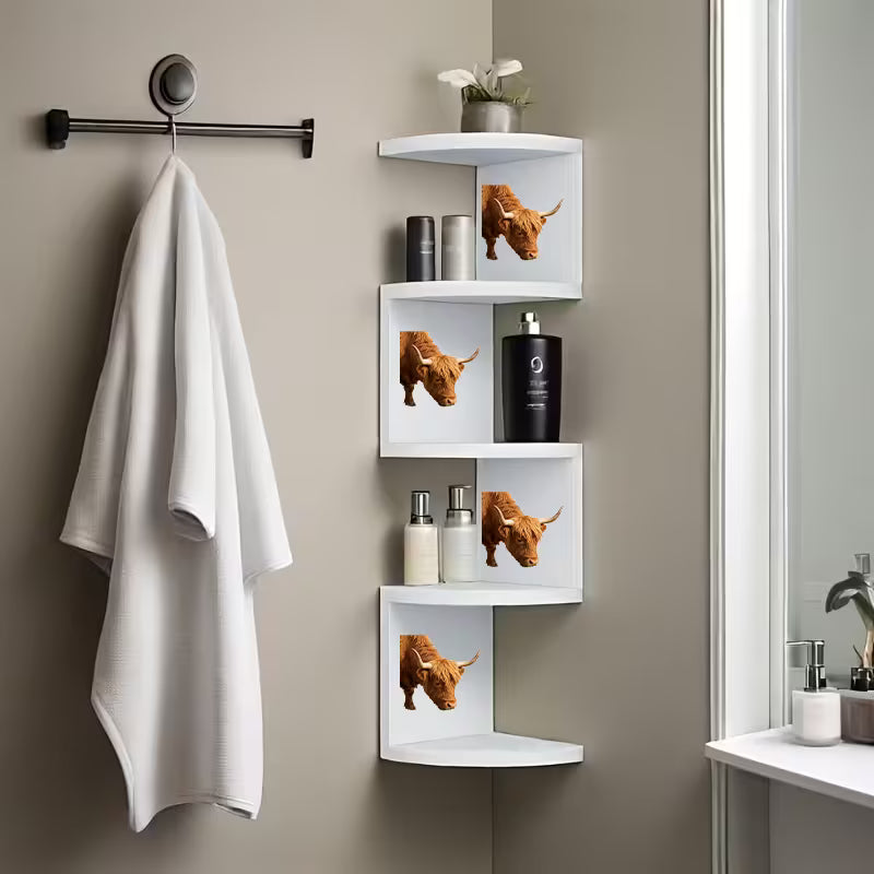 Étagère Murale d'Angle en Plastique à 5 Niveaux