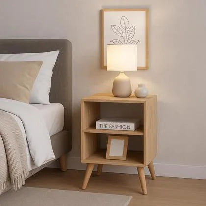 Table de Chevet avec 2 Tablettes