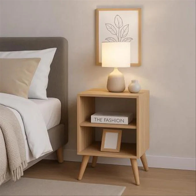 Table de Chevet avec 2 Tablettes