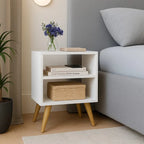 Table de Chevet avec 2 Tablettes