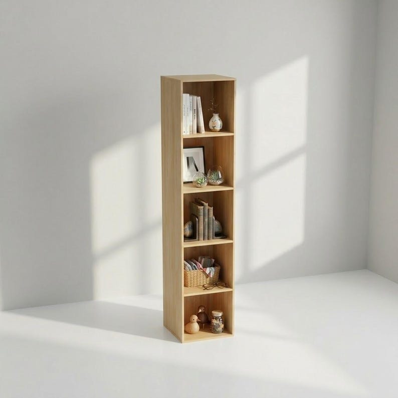 Étagère cube en bois minimaliste,