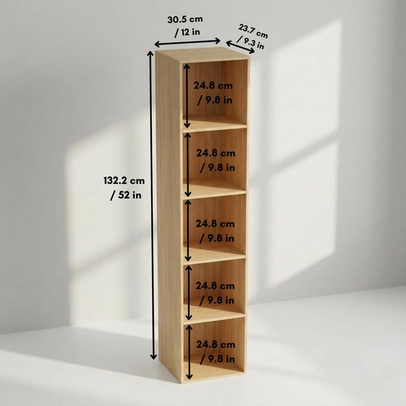Étagère cube en bois minimaliste,